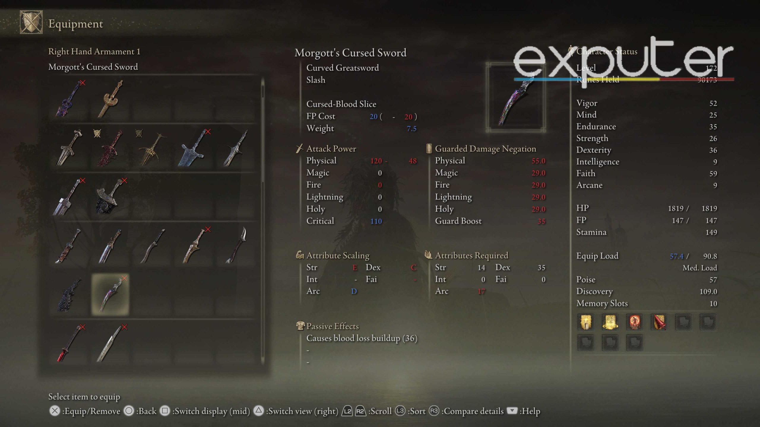 elden ring Morgott's cursed sword